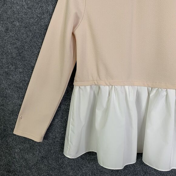 Hope Pullover 1 Pc Sweater & Shirt Ruffle Elastic Neck Nude Pink Babydoll Sz 8 - Picture 9 of 11